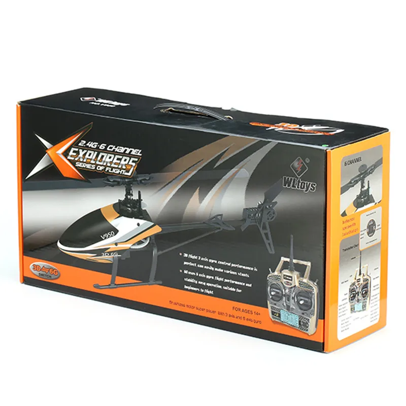 WLtoys V950 RC вертолеты 2 4G 6CH 3D6G система бесщеточный двигатель Квадрокоптер готов к