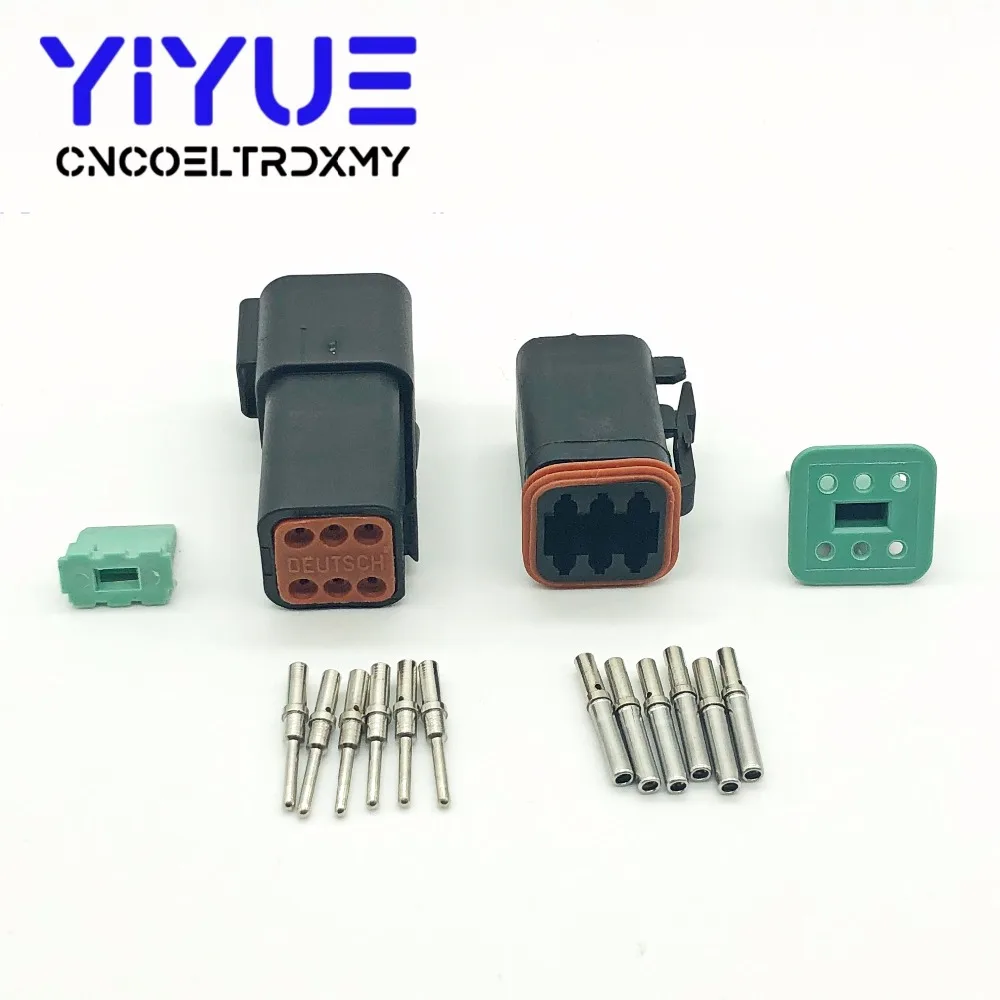 1 комплект Deutsch DT 2 3 4 6 8 12 Pin мужской женский Авто Водонепроницаемый Разъем Автомобильный герметичный штекер с Твердые штыри Размер 16-20 AWG