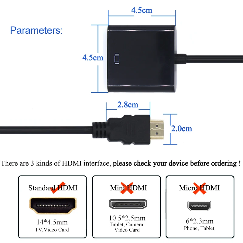Вери мужчин и женщин 1 4 Версия HDMI конвертер VGA HD кабель-адаптер для портативных ПК