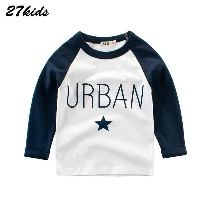 3538 navy blue 27, для детей 2-9 лет, полосатая цветная модная детская футболка с длинным рукавом для мальчиков, хлопковая одежда с круглым вырезом для маленьких девочек, Осенний Топ - Цвет: 3538 navy blue