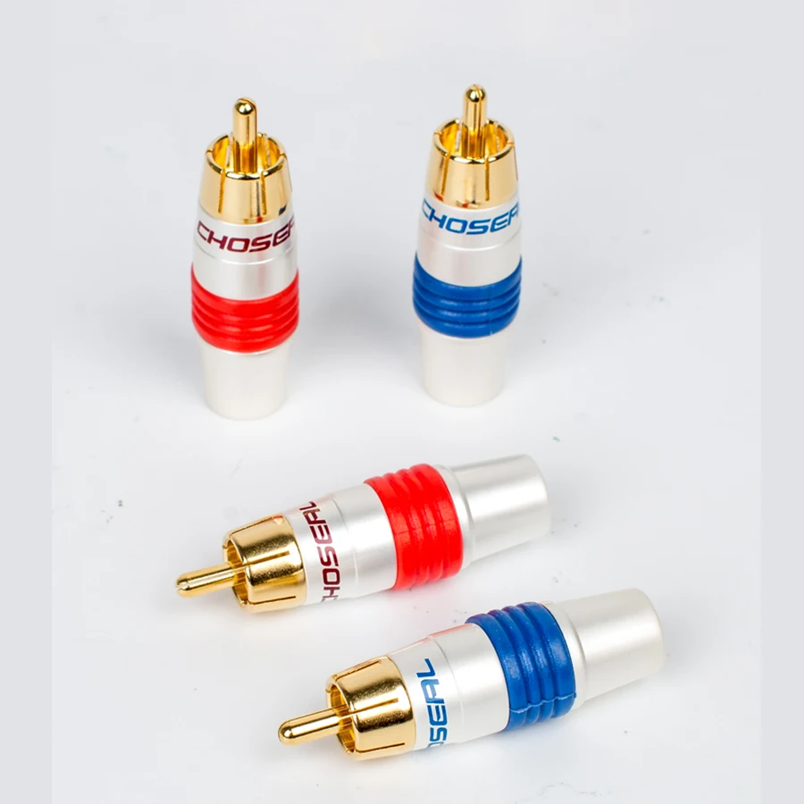 Choseal 30 юбилей QS6043 4 шт./лот DIY RCA штекер аудиокабель мужской соединитель