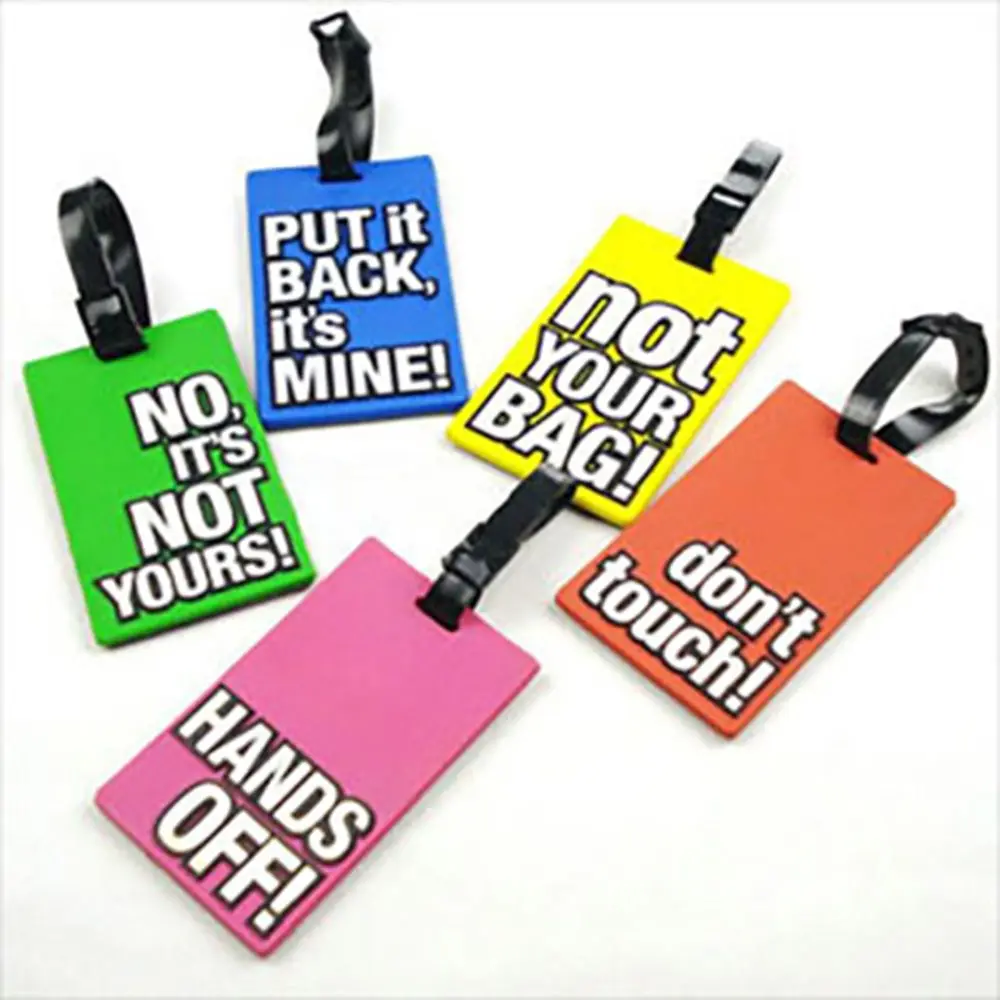 1 шт. Большая пластиковая этикетка для багажа с геометрическим