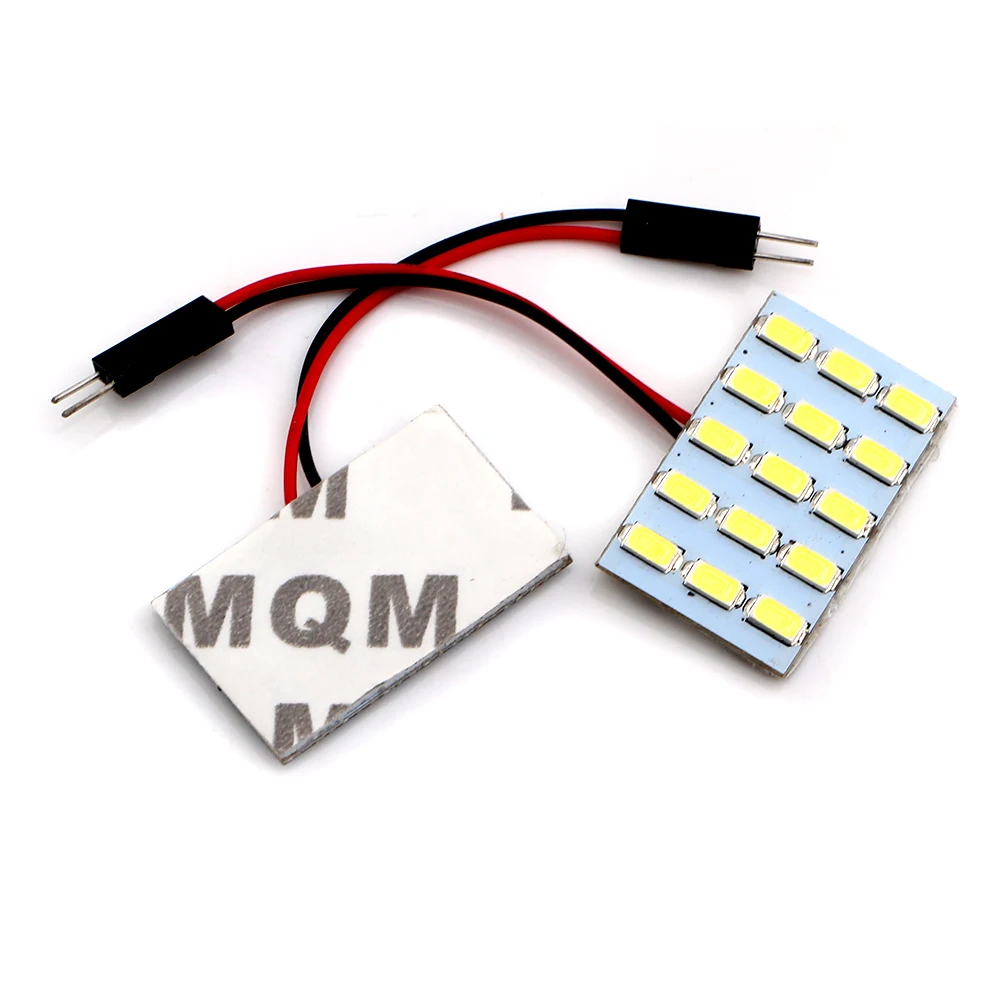 YM E-Bright 2 шт Светодиодный светильник 5730 15 SMD светодиодный s 12V DC с T10 фестон-адаптер