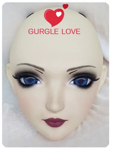 without wig GL055) милая девушка Смола половина головы BJD маска кигуруми с глазами косплей аниме ролевая маска Лолиты кукла кроссдресс - Цвет: without wig