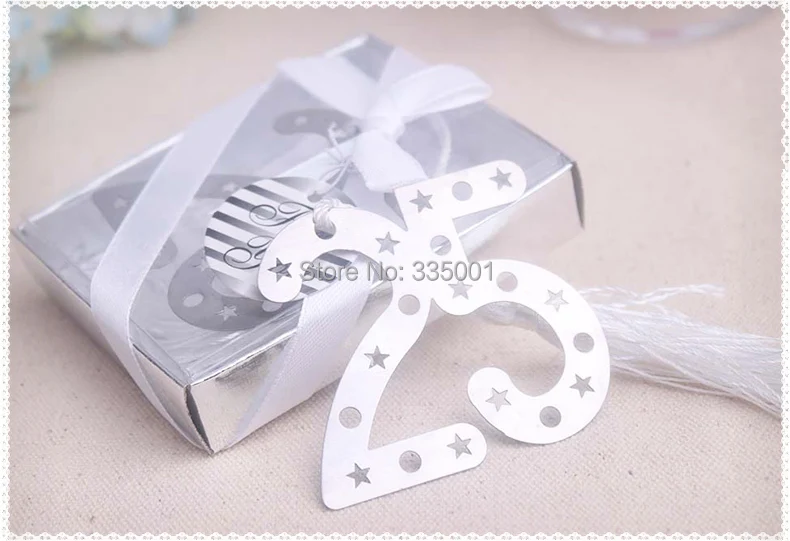 

party favor gift and giveaways for guest -- 25 aniversary wedding bookmark favor souvenir 30pcs/lot