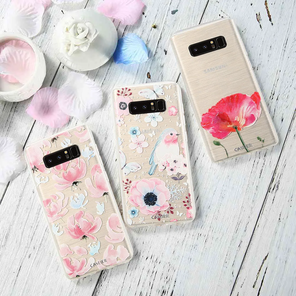 CASEIER цветочный чехол для телефона Samsung Galaxy S8 S9 Plus Note 8 S6 S7 Edge Мягкий из ТПУ Funda Capa |