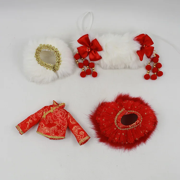 Наряды для куклы блайз новый год красное платье косплей костюм icy dbs 1/6 | Игрушки и