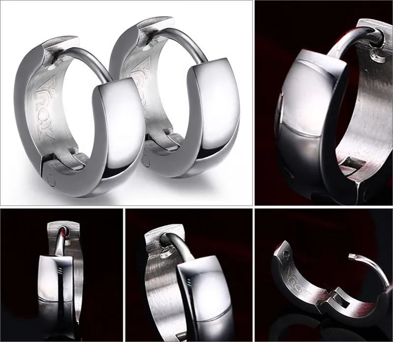 Женские серьги-кольца из нержавеющей стали 4 мм | Украшения и аксессуары