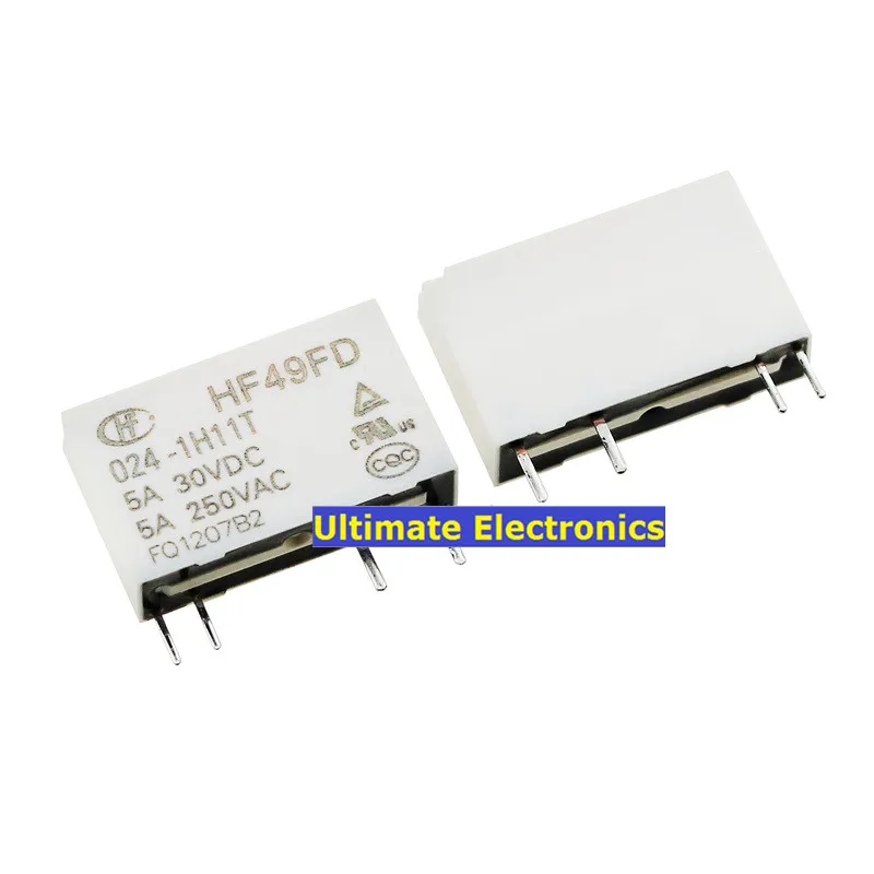10 шт. с | HF49FD-024-1H11T 4 фута 5A JZC-49F-024-1H1T Электронные компоненты и принадлежности