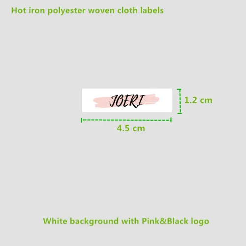 2000pcs Custom Iron on polyester cloth woven label Straight cut tags hot melt glue heating 4.5 * 1.2 cm | Дом и сад