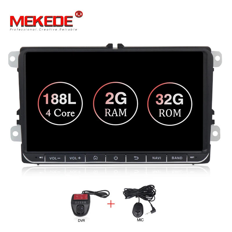 CAR DVD DVR " Android 9,1 2+ 32G Автомобильный gps-навигатор для VW Volkswagen SKODA GOLF 5 Golf 6 POLO PASSAT B5 B6 JETTA TIGUAN dvd плеер BT RDS - Цвет: CAR DVD DVR