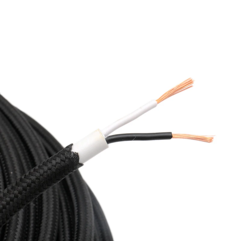 2 жильный ПВХ Электрический провод UL 18AWG ТЕКСТИЛЬНЫЙ ШНУР гибкий винтажный