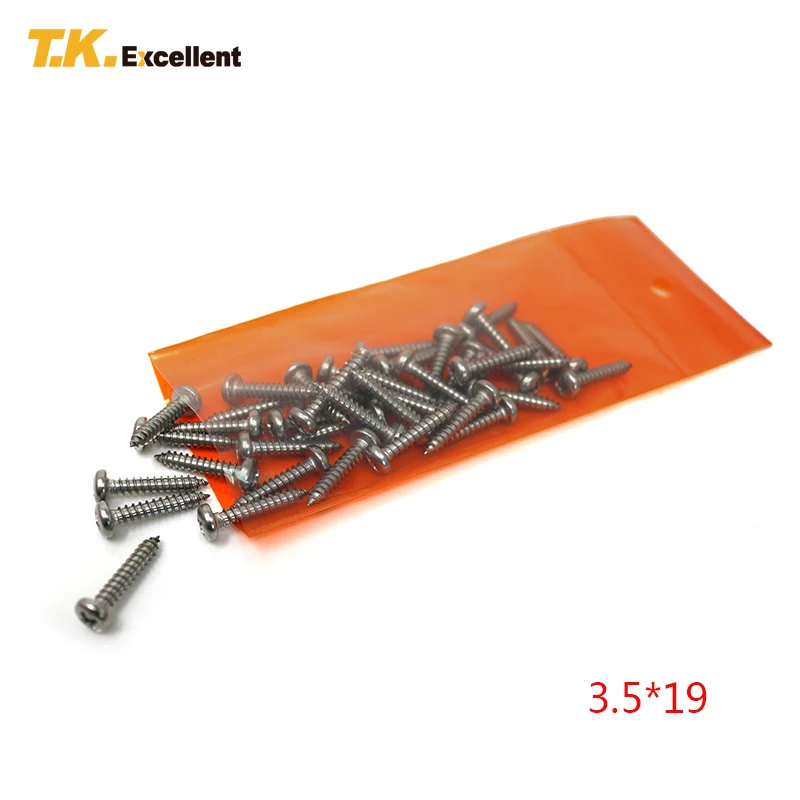 T. K. Отличный 40 штук 3 5*19 саморезов из нержавеющей стали головка сковороды