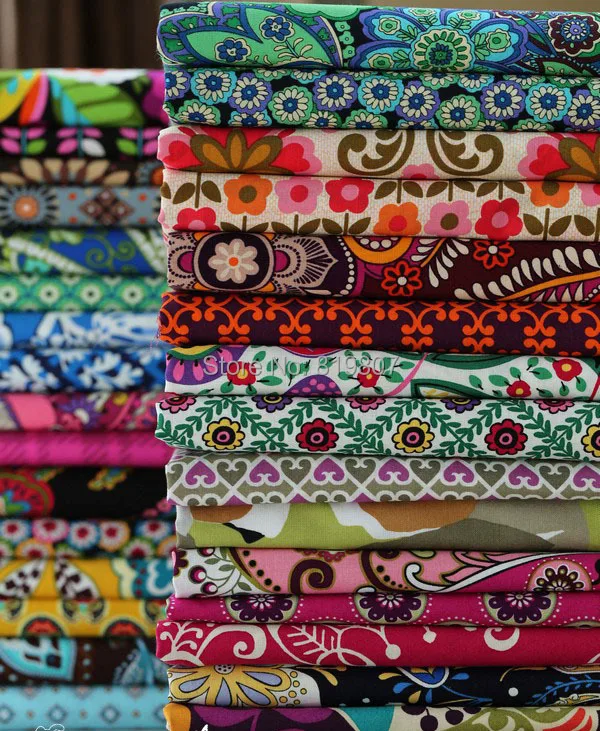 Комплект хлопчатобумажной ткани для лоскутного одеяла 50 см х 10 шт./компл. | Дом и