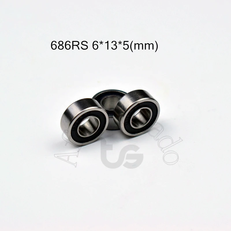 Подшипники 686RS 6*13*5 (мм) 10 шт. резиновые герметичные бесплатная доставка магнитные
