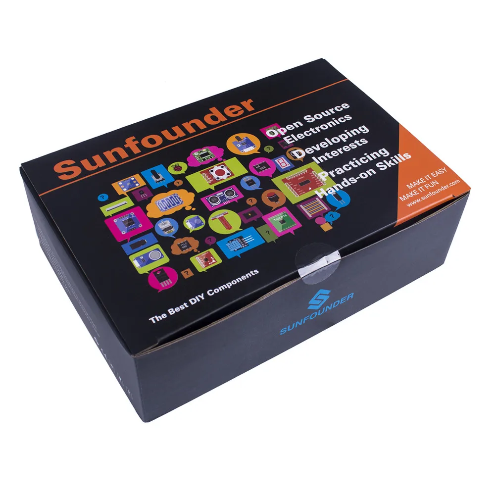 Стартовый набор SunFounder Project Super V3.0 с платой Mercury и учебной книгой для Arduino UNO R3 Mega 2560 |