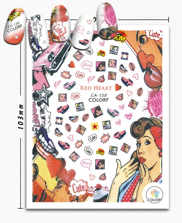 Новейшие наклейки для ногтей женские 3d ногтей|nail decals|3d nail art stickersdesign stickers |