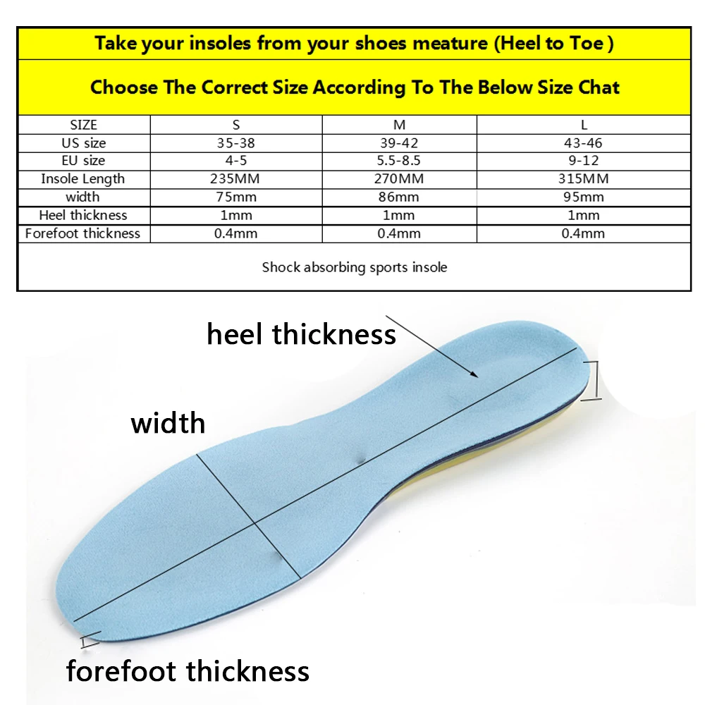 3 пара/лот гелевые спортивные подошвенные фасцииты стельки для обуви вставки