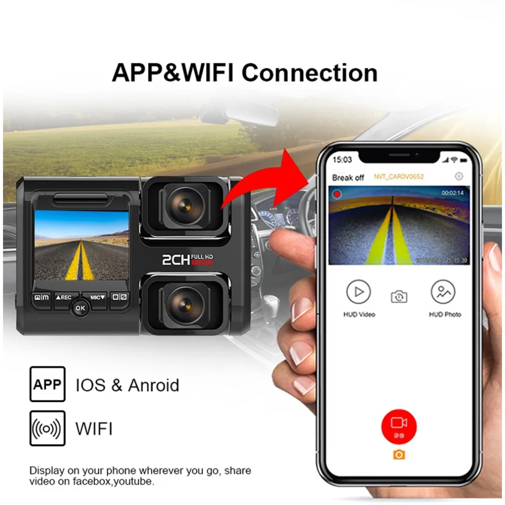 Novatek 96663 Wifi скрытый Автомобильный видеорегистратор мини-камера регистратор видеорегистратор Full HD 1080P задняя камера FHD 1080P Встроенный gps видеорегистратор era