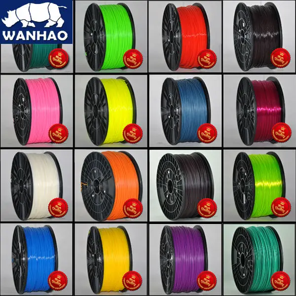 

Azul 5 cores wanhao pla 3d filamento de impressora pla 1.75mm spool 1 kg