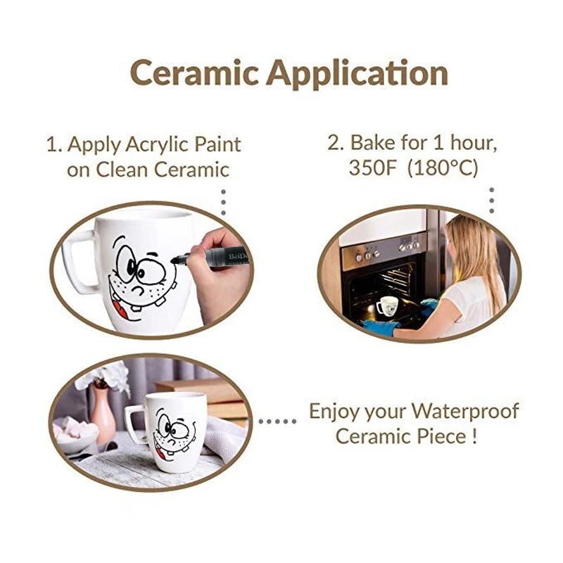 Набор водонепроницаемых акриловых маркеров сильное покрытие искусство на