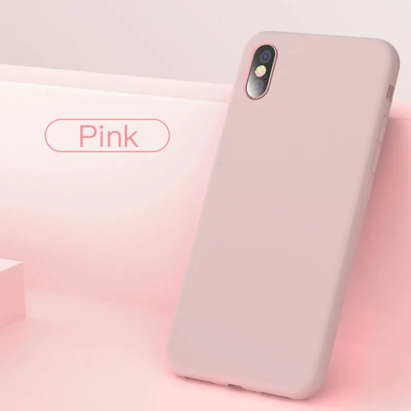 TOTU жидкий силиконовый чехол для iPhone Xs Max Xr ультра тонкий роскошный защитный чехол на заднюю панель для iPhone Xsmax Coque Fundas Capa - Цвет: Pink