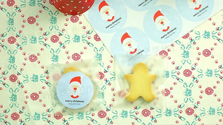 6 шт/Лист Синий Санта Клаус Уплотнительная паста веселые рождественские