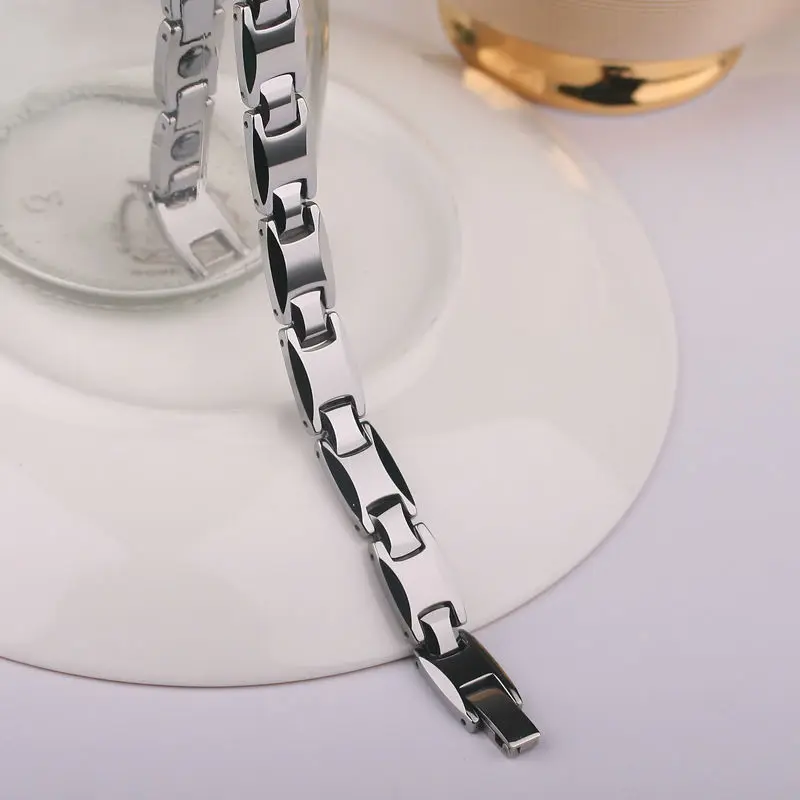 США Лидер продаж Jewelry Вольфрам карбида Браслеты с магнитным германия камень его и ее Best подарок 20 см/21 см длина