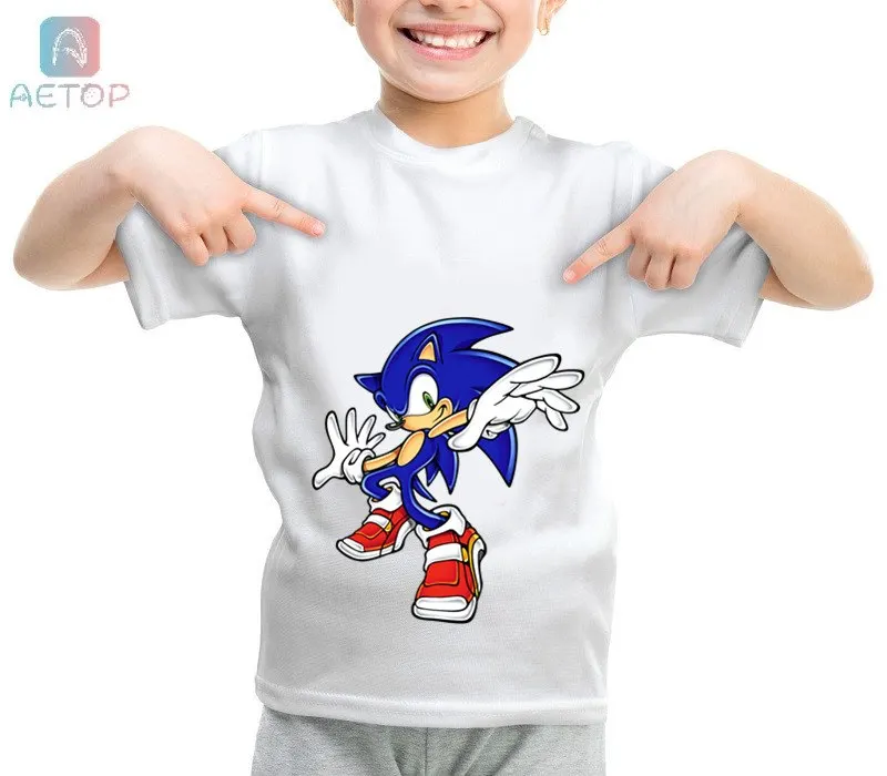 Новая забавная футболка sonic lww01 Kingdom Детская летняя Милая одежда топы для