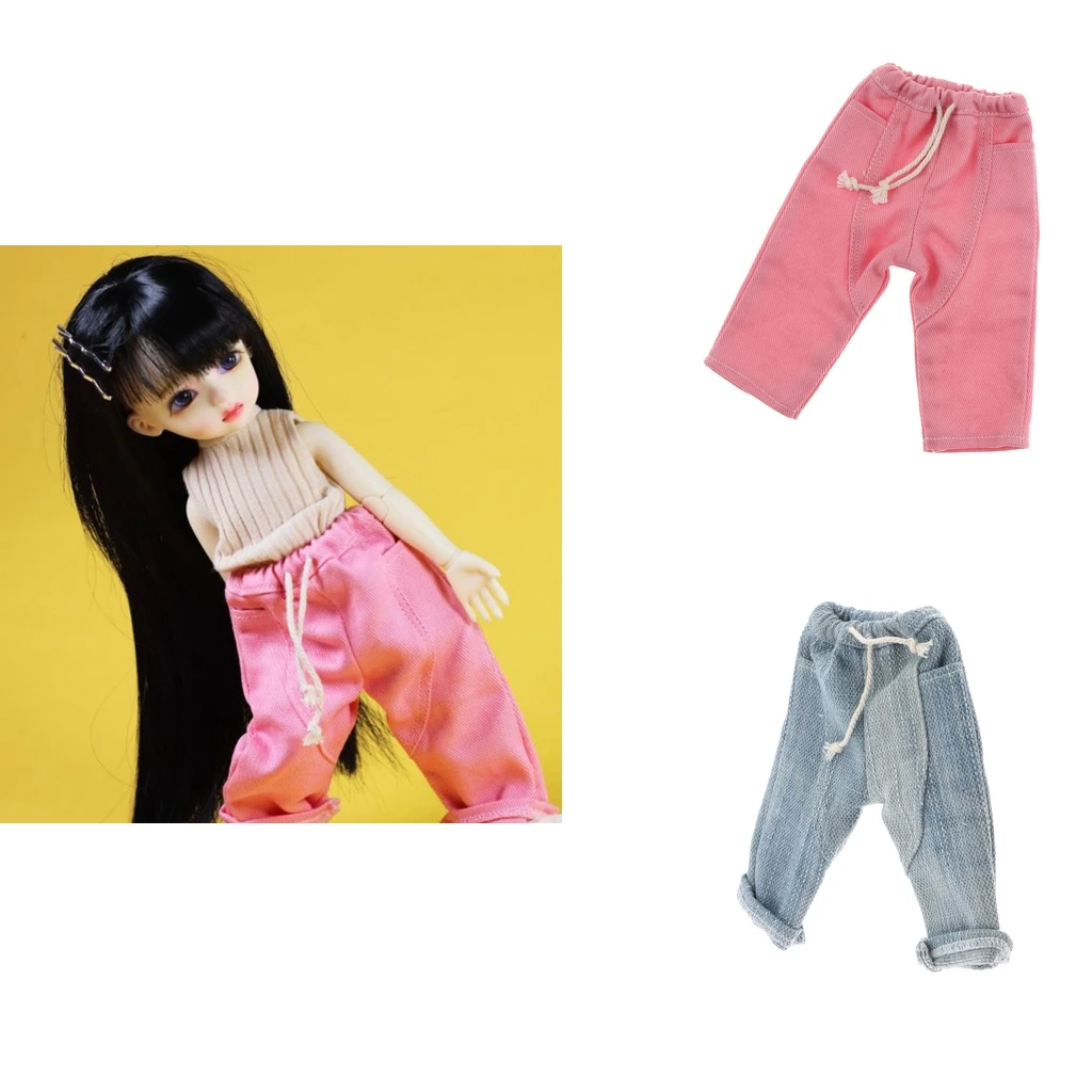 Штаны для 1/6 девочек куклы Лоскутные Повседневные джинсы штаны BJD SD XinYi кукла licca