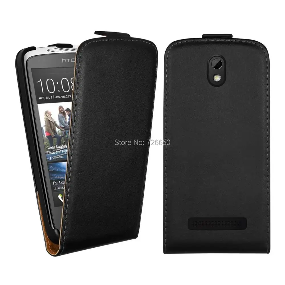 Genuine Leather Case Cover For HTC Desire 500 506e Flip Pouch +Free Screen Protector