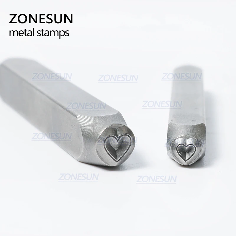 ZONESUN металлические штамповочные штампы с логотипом алфавита стальные