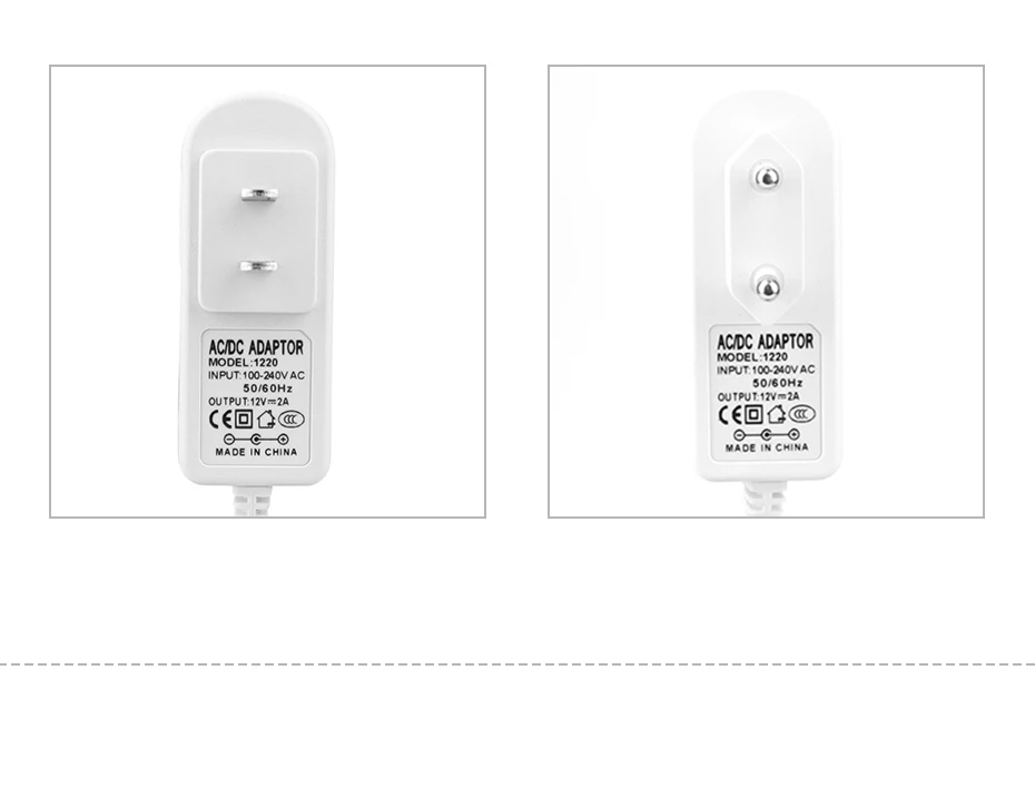 1x24 Вт ЕС США Plug Драйвер адаптер переменного тока 110 В 220 В к DC 12 В 2A 5,5*2,1 мм Трансформаторы освещения Светодиодные ленты Light 3528 Питание
