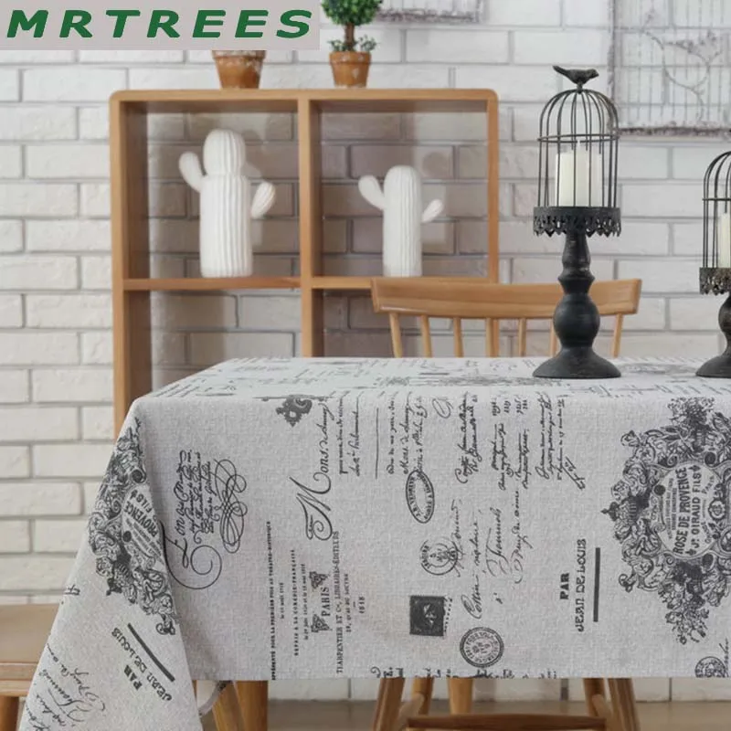 MRTREES Новая Европа хлопок печатных скатерть ручной работы прямоугольник покрытие