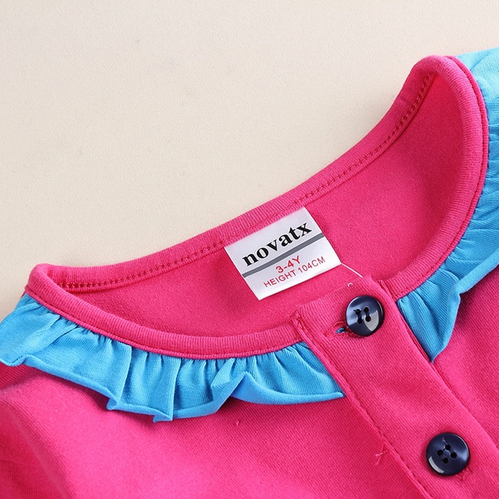 Girls Long Sleeve Dress Kids Wearing Embroidered Figure Round Neck Cotton Autumn New Hot Sale Style H5822Y | Детская одежда и