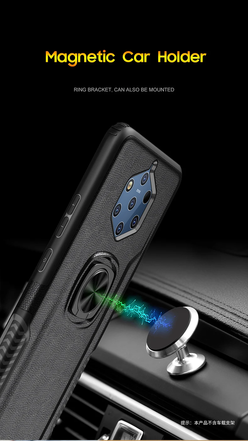 Чехол-бампер для Nokia 9 PureView, чехол-бампер для Nokia 8 9 Pure View, Мягкий силикон+ Жесткий Поликарбонат, защитный чехол, магнитный автомобильный держатель, полный Чехол