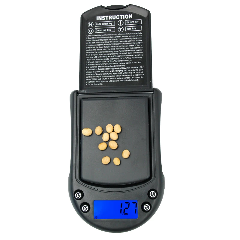 Высокоточные цифровые мини весы светодиодные карманные электронные 500 г 0 01
