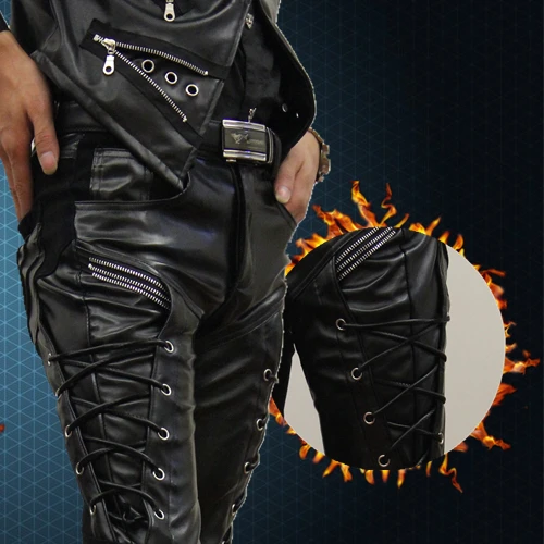 2017 новые весенние тонкие панковские штаны из искусственной кожи для мотоцикла