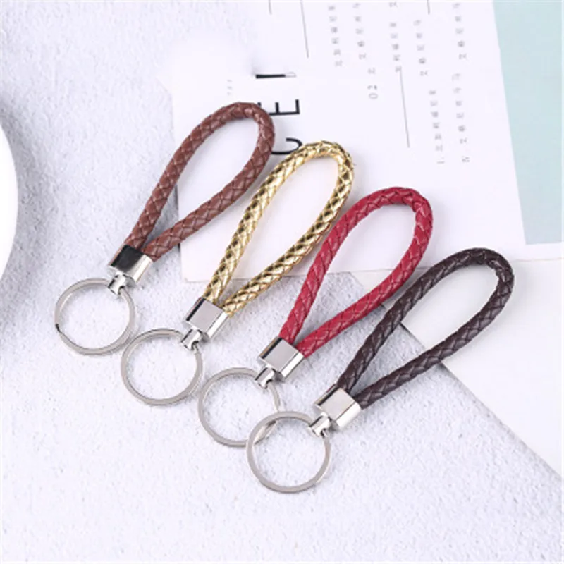 2018 Мода 19 цветов плетеная искусственная кожа брелок держатель для женщин сумка
