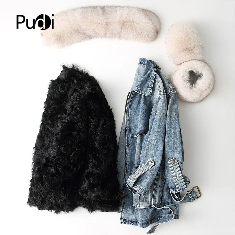 PUDI A68667, женская зимняя хлопковая парка, пальто, теплая куртка, для девочек, мех ягненка, подкладка из лисьего меха, пальто, женская длинная куртка, пальто