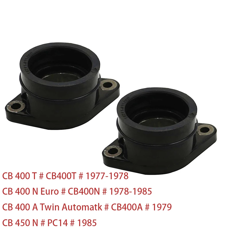

2X Carburetor Carb Intake Manifold Boot For Honda CB400 CB400T /N CB 400 A CB