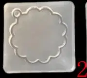 2 flower Cute Sakura Flower Frame Unmold Jewelry Ice Cream Pendant Silicone Mold Resin Craft DIY Tool Heart Molds Bezel Setting - Цвет: 2 flower