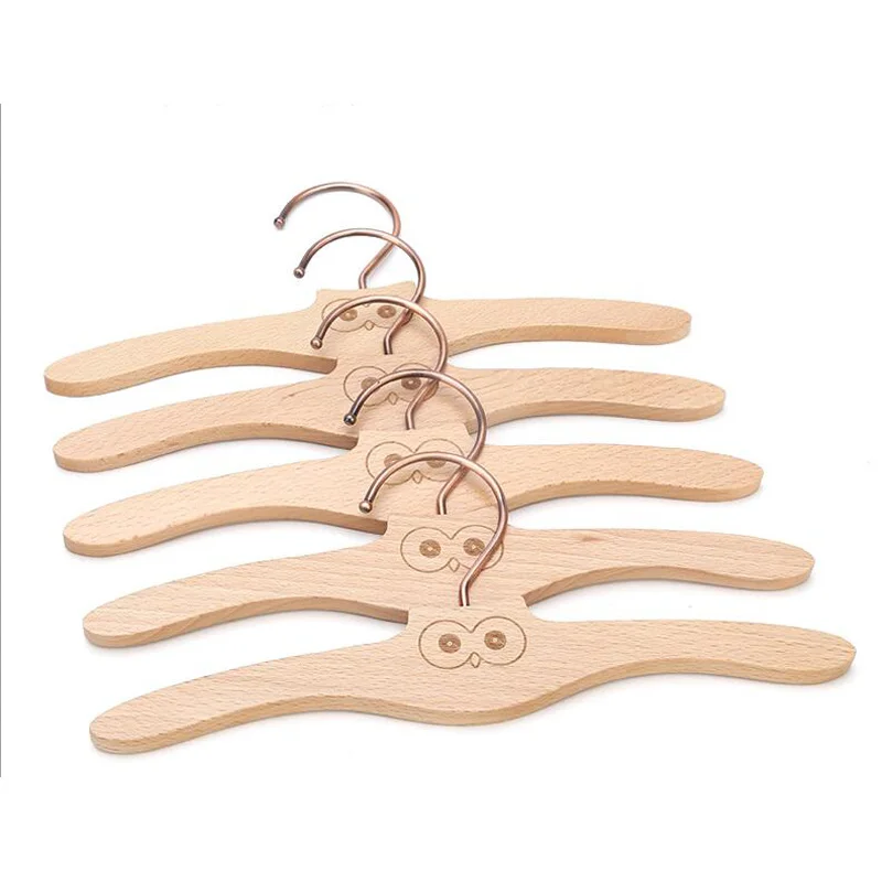 

27cm Top Baby Wooden Hanger Owl Figure Children Wood Hangers