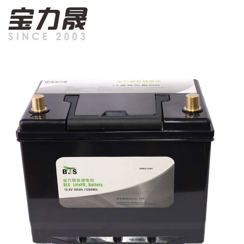 12V100AH LiFePo4 батарея 12.8V100ah литий-железо фосфат с 4S 100A BMS для рыбалки лодки RV яхты