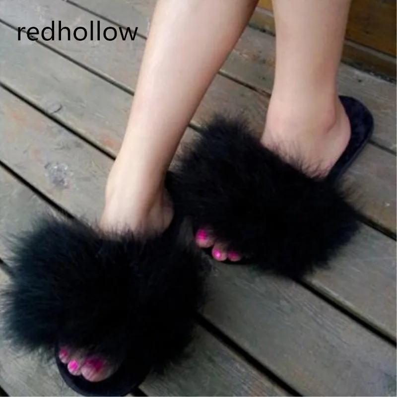 Меховые Вьетнамки женские милые шлепанцы на платформе и танкетке теплые тапочки