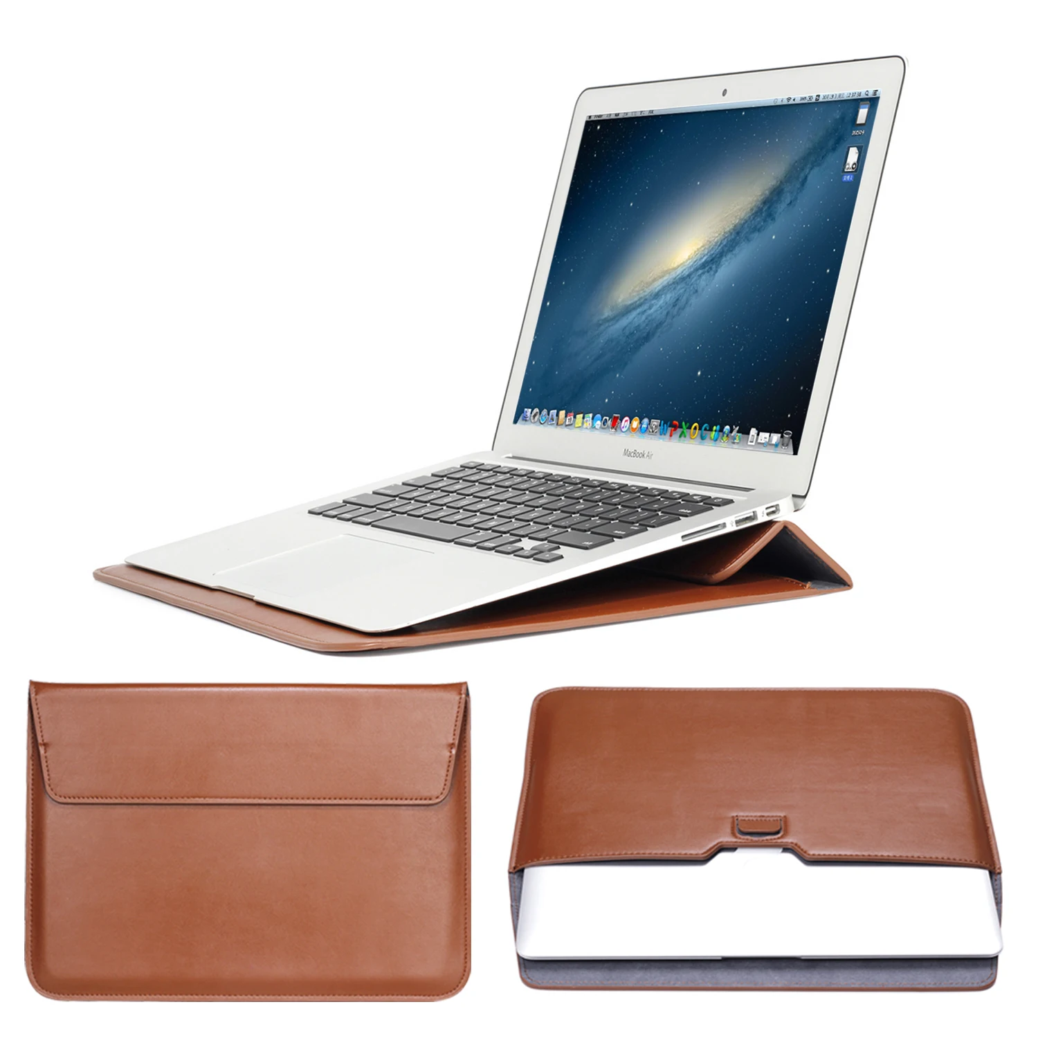 Чехол сумка из искусственной кожи для Macbook Air Pro Retina 11 12 13 15 чехол ноутбука Mac book 3