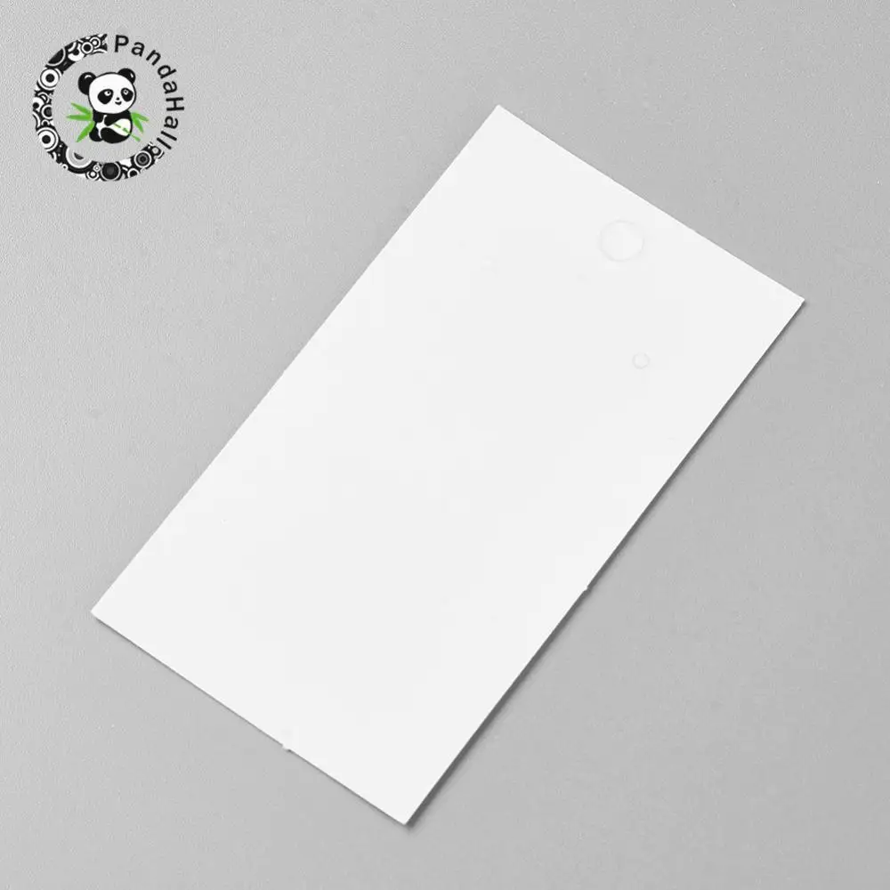 

Paper Earring Card, White, 90mm long, 50mm wide