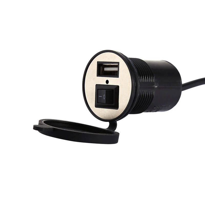

Power Charger Waterproof With Switch Motorcycle Adapter USB New Universal
