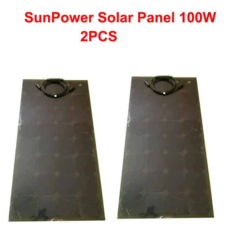 Солнечная батарея Sunpower черная Гибкая солнечная 12 В автомобильное зарядное