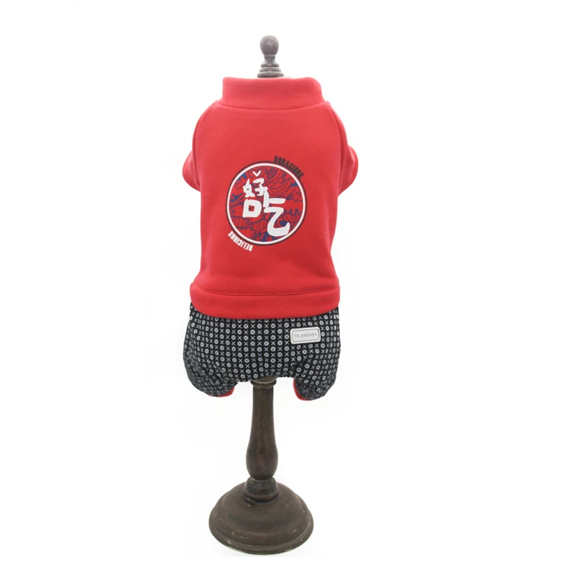Red Ambaby Одежда для собак Новое поступление зимняя одежда для животных комбинезон собака пальто - Цвет: Red